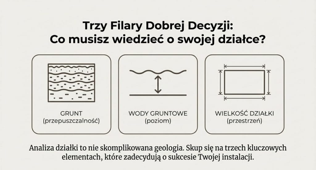 Schemat jak działka definiuje wybór oczyszczalni ścieków